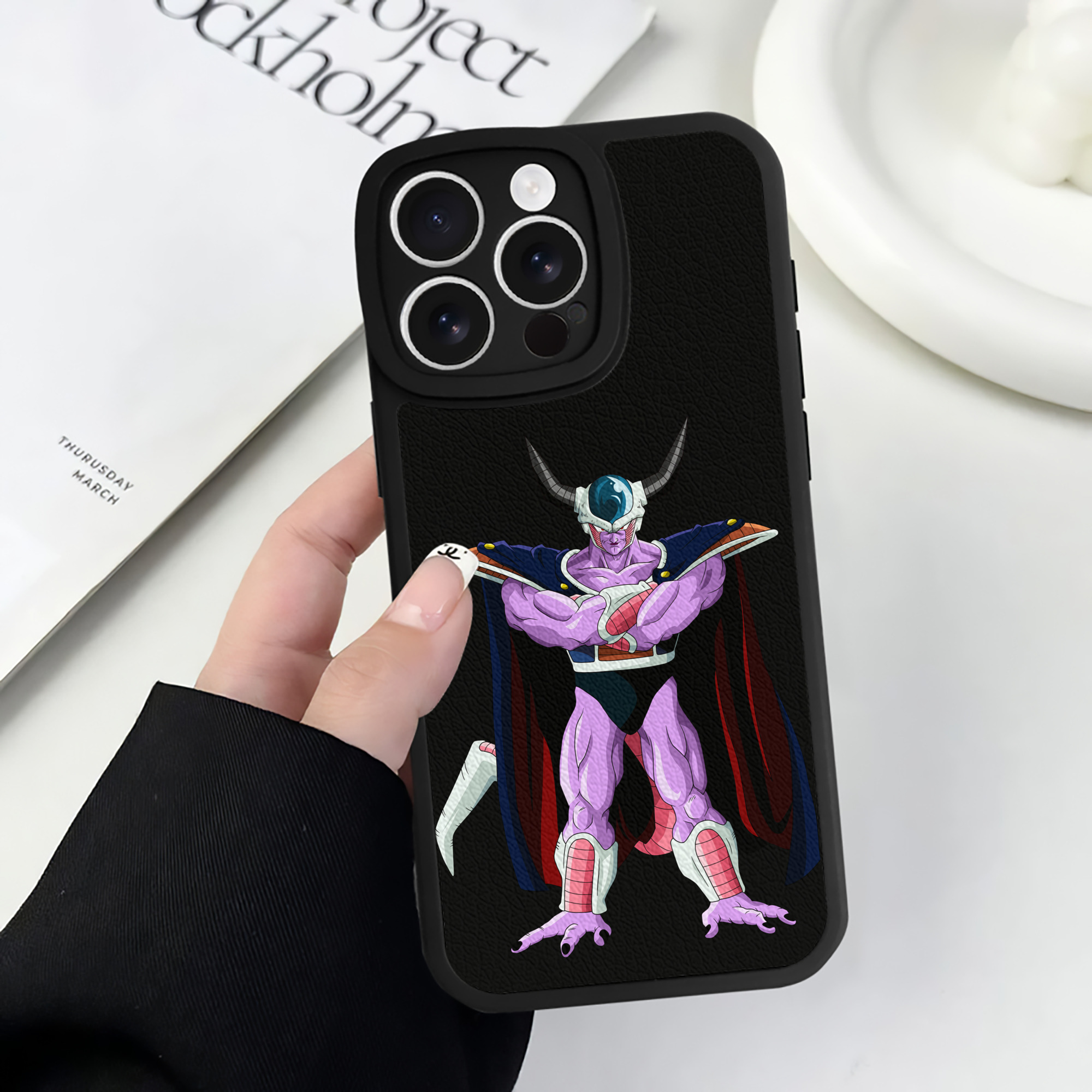 （画像用） ドラゴンボール コルド大王 DRAGON BALL King Cold 【iPhone 16シリーズ対応】シリコンスマホケース（レザー調） 材質：シリコン